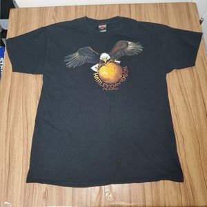 Harley-Davidson Cafe Las Vegas Men's T-Shirt  Large Black  Short Sleeve V-Twin